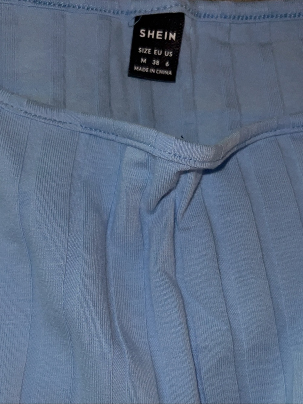 Women’s Ribbed Knit Light Blue Set - Picture 3 of 3